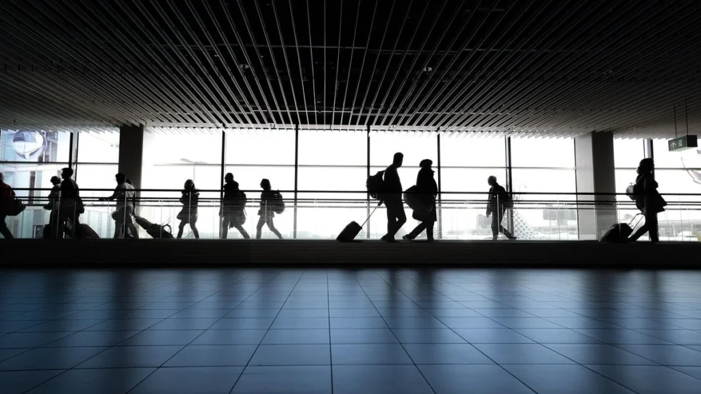 Travelers at Airport Terminal