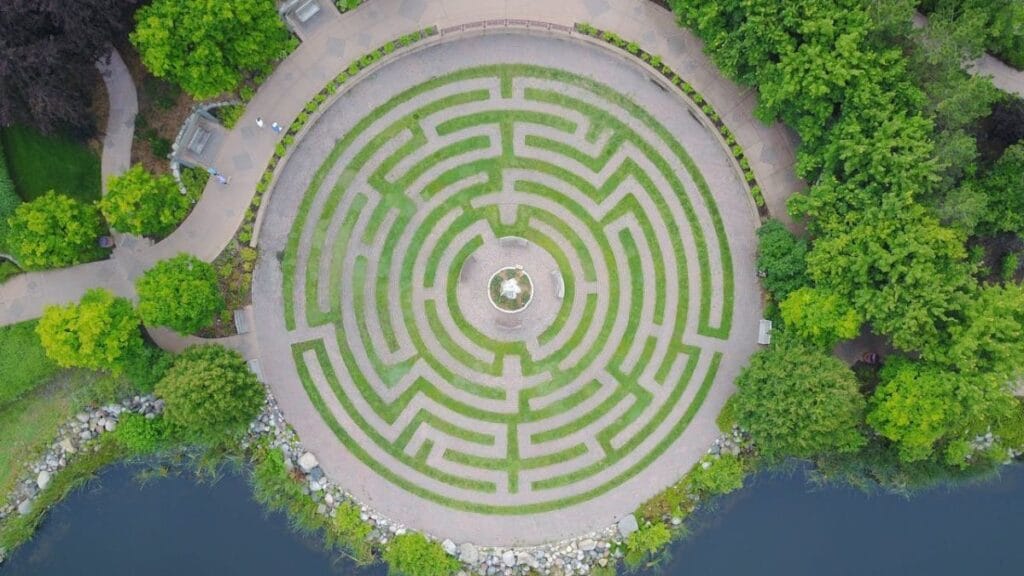 top view of labyrinth