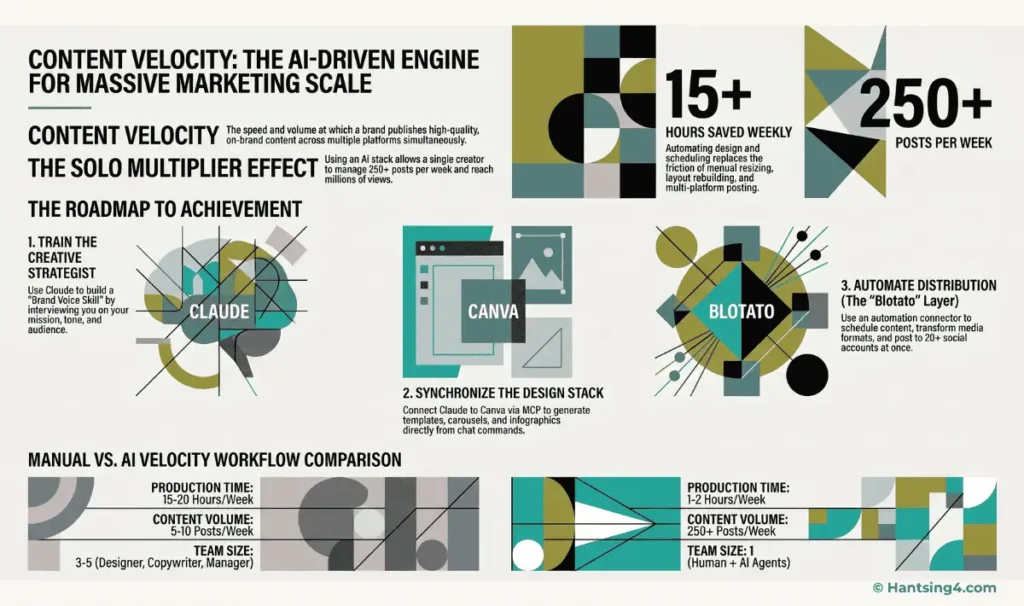 AI Social Media Workflow used for increasing content velocity.