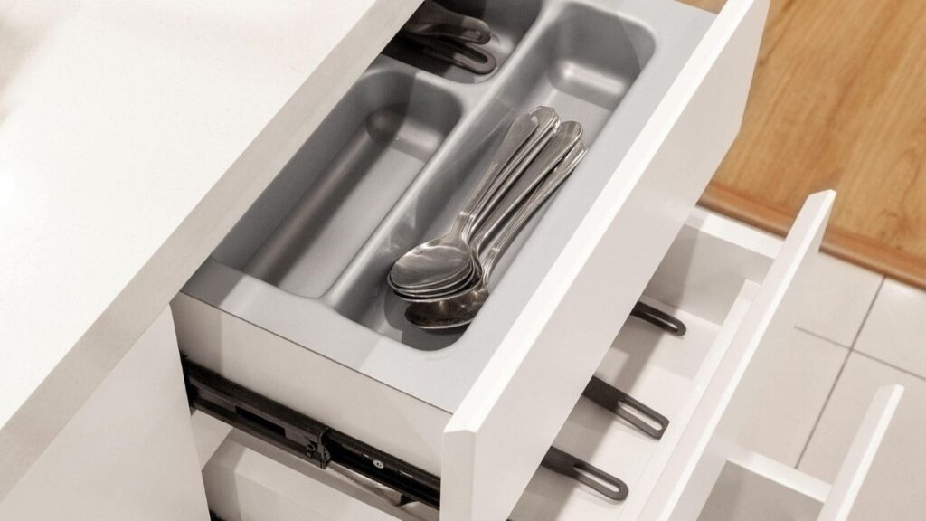 organized kitchen drawer as a part of home organization