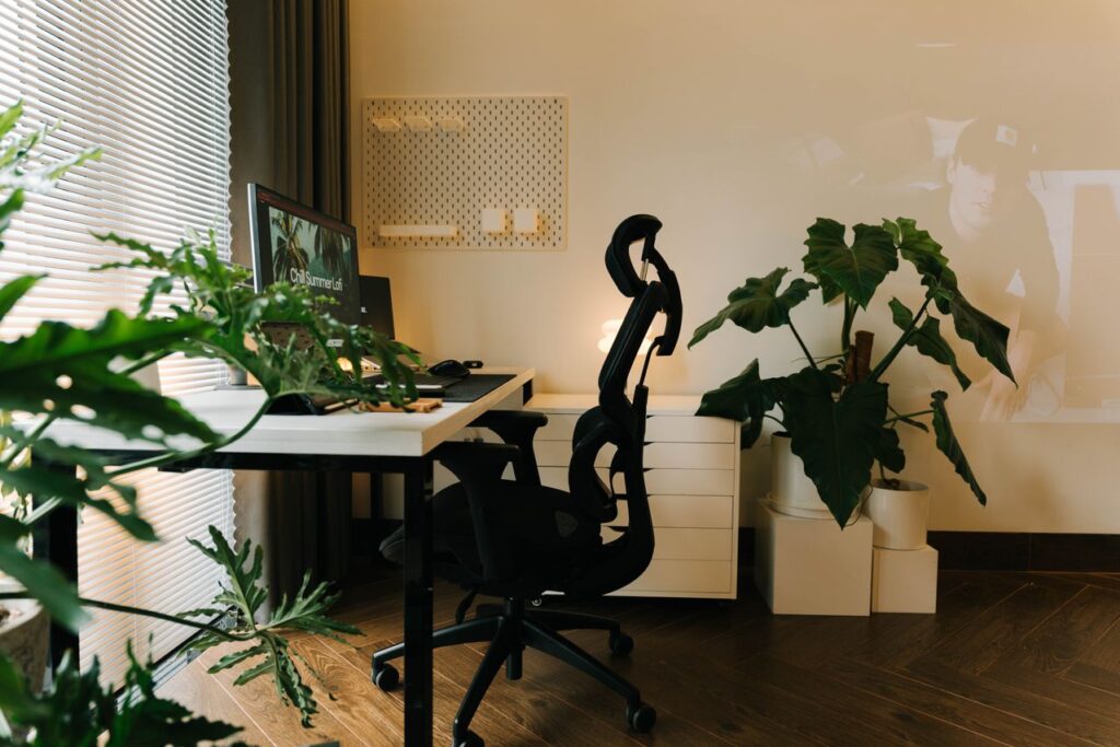 minimalist biophilic workspace design